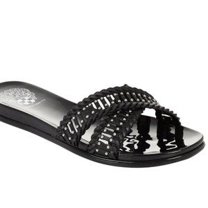 Vince Camuto Crossband Jelly Slide Sandals - Erindra Black